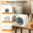 thumbnail image 5 of Fanqiebros Upgraded Space Heater, Coffee Mug Warmer for Desk, 12H Timer, 800W PTC Ceramic Heater, 2 Speeds Small Portable Electric Heater for Bedrooms, Offices, Home, 5 of 10