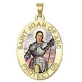 thumbnail image 2 of Picturesongold.Com Saint Joan of Arc Religious Medal Color Pandant - 2/3 x 3/4 inch Size of Nickel, Sterling Silver, 2 of 8