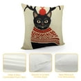 thumbnail image 4 of COMIO  Merry Christmas Cat Throw Pillow Cover, Winter Holiday Cushion Case Decoration for Sofa Couch, 4 of 5