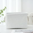 thumbnail image 5 of XYAIYT Curly Artificial Fleece Decorative Storage Basket Soft with Carrying Rope for Home Living Room Bathroom Multi Purpose Storage Bin 11.8 x 7.8 x 8.2 Inch 0.44lb, 5 of 5