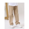 thumbnail image 6 of Mercatoo Boys Twill Suit Pants Flat Front Straight Leg Dress Pants with Elastic Waistband Teen Cotton Casual School Unifor𝐦 Trousers, 6 of 8