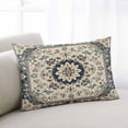 thumbnail image 2 of Boho Navy Blue Brown Throw Pillow Cover 20 x 36 Inch Decorative Pillow Cover Southwestern Retro Geometric Lumbar Pillowcase Seasonal Rectangle Cushion Case for Couch Sofa Bed Living Room, 2 of 7