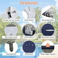 thumbnail image 2 of 90.6" Tent Shape Outdoor Daybed with Colorful Pillows, Rattan Wicker Clamshell Furniture Seating with Cushions, Patio Furniture Set for Garden, Backyard Porch Poolside, 2 of 9