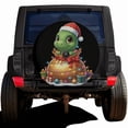 thumbnail image 2 of Lotusprinthandmade Dinosaur Lovers Christmas Spare Tire Cover With Backup Camera Hole 6 Sizes (34 in. V2) – Fun Holiday Car Design, 2 of 6