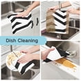 thumbnail image 2 of Black and White Stripes 6 Pack Kitchen Cleaning Cloths 11'' x 11'', Super Absorbent, Soft Double Layer Plush for Dish and Surface Cleaning, 2 of 9