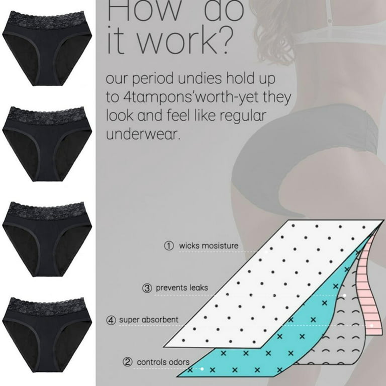 Period Panties Heavy Flow Women Absorbent Leak Proof Panty