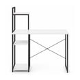thumbnail image 7 of 39.5" Computer Desk with Shelves and 3-Tier Storage Bookshelf, Laptop PC Work Table Writing Desk for Small Spaces, White, 7 of 7