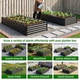 thumbnail image 5 of Tomnk Raised Garden Bed 6x3x1ft, Galvanized Metal Outdoor Planter Box for Vegetables, Flowers & Herbs, Durable Rust-Resistant, Easy Assembly, Black, 5 of 9