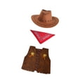 thumbnail image 4 of Disfraz de vaquero occidental para el sombrero de chaleco de moda para niños y pañales para el cumpleaños, 4 of 9