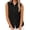 Black, variant on Women's Loose Fit Basic Vest Top Solid Color Elegant Versatile