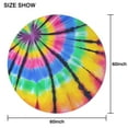 thumbnail image 6 of Colorful Rainbow Tie Dye Spiral Pattern Round Tablecloth 60"x60",Wrinkle Wipeable Table Cloth for Kitchen Dining Room Picnic Patio Party, 6 of 6