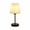 Black, variant on Small Bedside Table Lamp for Bedroom, Minimalist Round Base & Pleated Shade, 3 Color Dimmable Mini Cute Cozy Warm White Nightstand Boho Lamp, Study Desk Night for Room, Dorm, Living Room