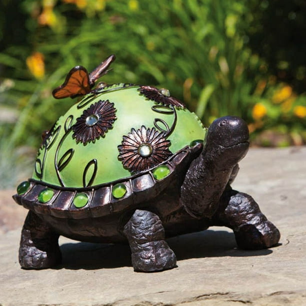 New Creative Jeweled Garden Walking Turtle Statue