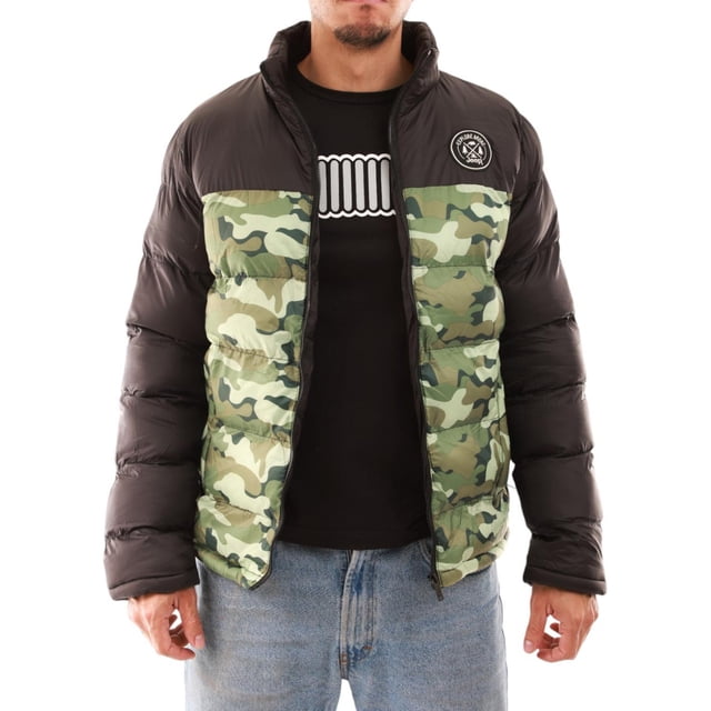 Chamarra Jeep Hombre Casual Camuflaje Invierno Abrigadora verde M