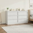 thumbnail image 5 of Tzou 6-Drawer Dresser Organizer - Modern Wooden Chest w/ Anti-Tip, Large Storage for Bedroom, Living Room(White), 5 of 9