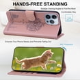 thumbnail image 2 of ELEHOLD Case for iPhone 13 Pro Max, Premium PU Leather Wallet Flip Case Folio Cover with Card Holder Kickstand,Rosegold, 2 of 5