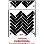 Herringbone Brick Allover Wall Stencil