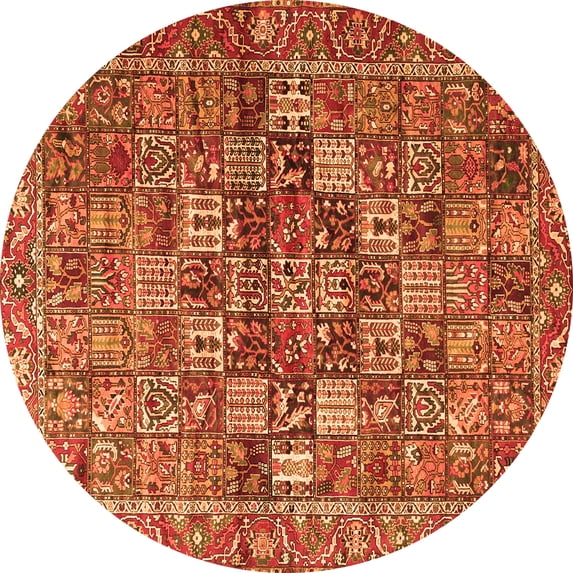 Ahgly Company Indoor Round Persian Orange Traditional Area Rugs, 5' Round