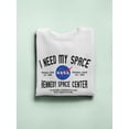 thumbnail image 3 of NASA I Need My Space Nasa Quote Sweatshirt Women -NASA Designs, Female 3X-Large, 3 of 4
