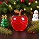 thumbnail image 1 of Adorno De Manzana De Cristal 1 pieza de adorno de manzana de cristal rojo personalizado,regalo de Nochebuena para amigos y familiares,decoración navideña para el hogar. Rkxzt, 1 of 9