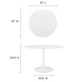 thumbnail image 6 of Lippa 47" Round Wood Top Dining Table - White, 6 of 7