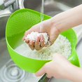 thumbnail image 5 of Rice Wash Sieve Plastic Kitchen Vegetable Drain Basket Rice Cleaning Strainers With Handle Colanders Food Strainers, 5 of 5