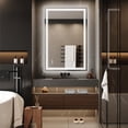 thumbnail image 4 of LED Bathroom Mirror 55"x 30",Backlit + Front-Lighted Vanity Mirror,Anti-Fog,Memory,Dimmable Bathroom Mirrors for Wall,Bathroom Vanity Mirror with Lights,3 Colors,Double LED Vanity,Stepless Dimming, 4 of 9