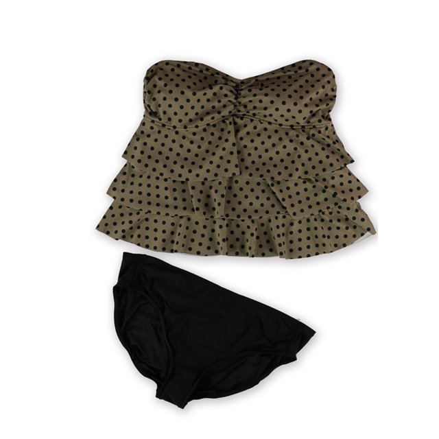 Bandeau de 2 piezas fruncido con nivel de puntos para mujer de INC, marrón, 20 I-N-C Bandeau