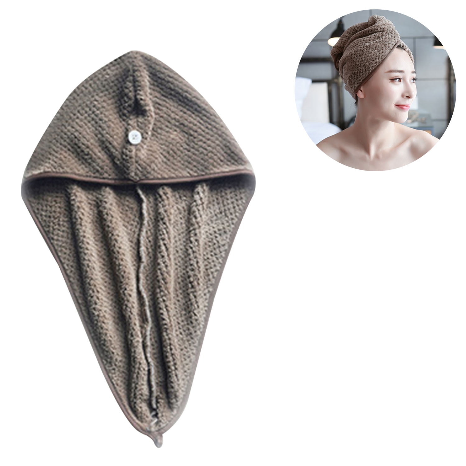 Lot De 2 Serviettes De Séchage Pour Cheveux, Serviette à Cheveux En