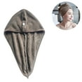 thumbnail image 2 of Hweilai 2 Pack Hair Drying Towel, Super Absorbent Microfiber Turban with Button Design for Drying Hair Quickly, 2 of 8