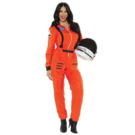 Female Astronaut Adult Costume (Orange)