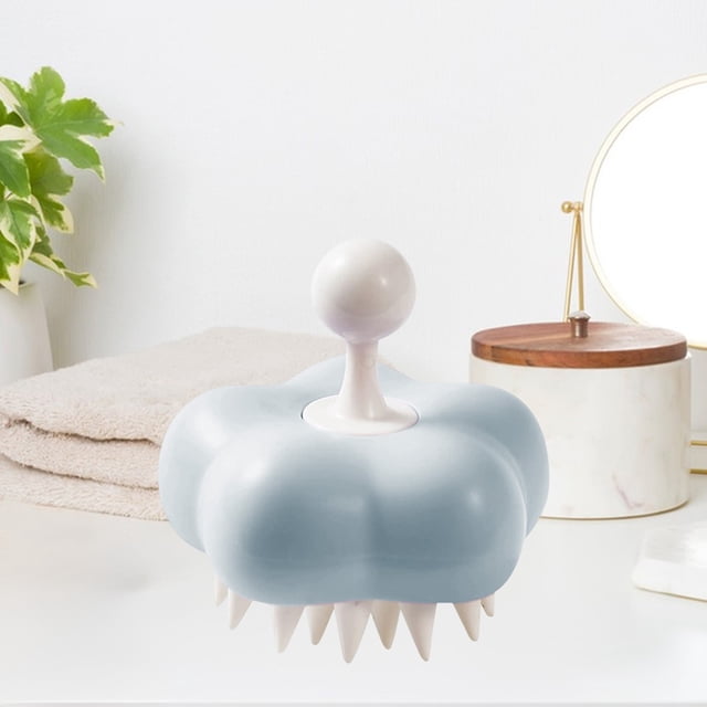 Cepillo Masajeador de Cuero Cabelludo para El Lavado Del Cabello | Cabezal de Silicona de 3 Niveles (Suave/Medio/Duro) | Herramienta Manual para El Cuidado Del Cuero Cabelludo y El Champú | 1 Unidad