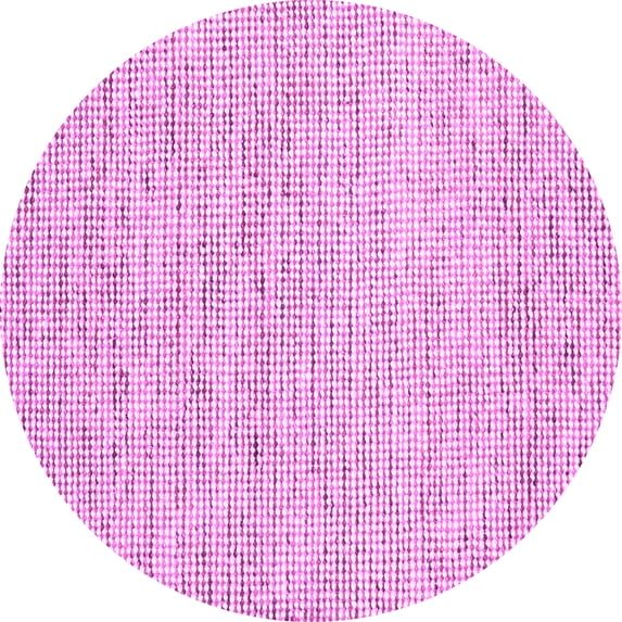Ahgly Company Indoor Round Abstract Pink Contemporary Area Rugs, 6' Round