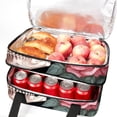 thumbnail image 5 of Rose Double Layered Insulated Refrigerated Lunch Bag with Two Compartments, Large Capacity, and Hand Carry - 7.1x11.4x16.1 inches, 5 of 6