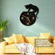 thumbnail image 5 of Reloj de pared de gato café DIY, linda apariencia de gato negro café,, 5 of 5