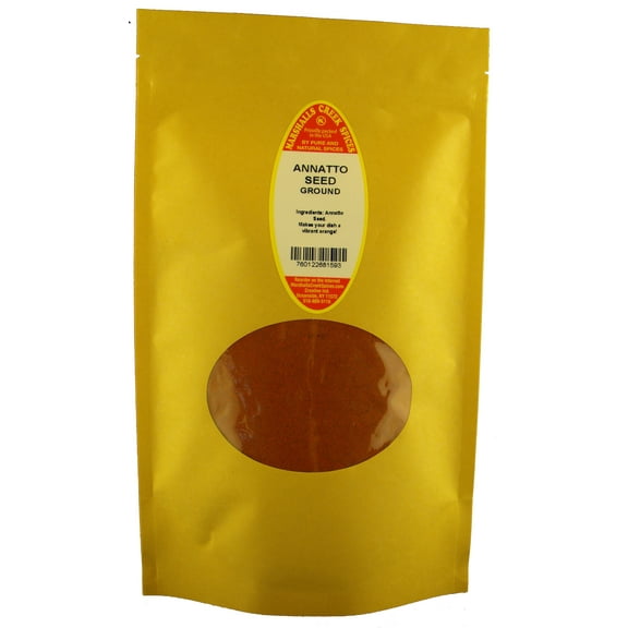 Marshalls Creek Spices ANNATO SEED GROUND 10 oz. Kraft Stand Up Pouch ECO Friendly Recyclable Mailer