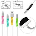 thumbnail image 5 of SUSUchens Universal Silicone Spiral USB Charge Cable Cord Protector Saver Cover for iPhone Grey, 5 of 13