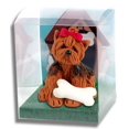 thumbnail image 2 of Yorkie Puppy Dog Handmade Polymer Clay Personalized Christmas Ornament, 2 of 2