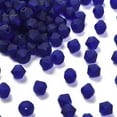 thumbnail image 3 of Crystal Beads Czech Crystal Bicone(451 69 302 Rondelle) 30240 840 Cobalt Blue Matt 4mm Hole: 0.8mm, 3 of 5