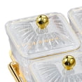 thumbnail image 4 of Assiette à Collations de Luxe avec Double Poignée Plateau pour Assaisonnements de Vacances Collations Transparent 4 Bols, 4 of 8
