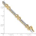 thumbnail image 3 of Auriga 14k Two-tone Gold Diamond Bracelet 7inch for Women, 3 of 5