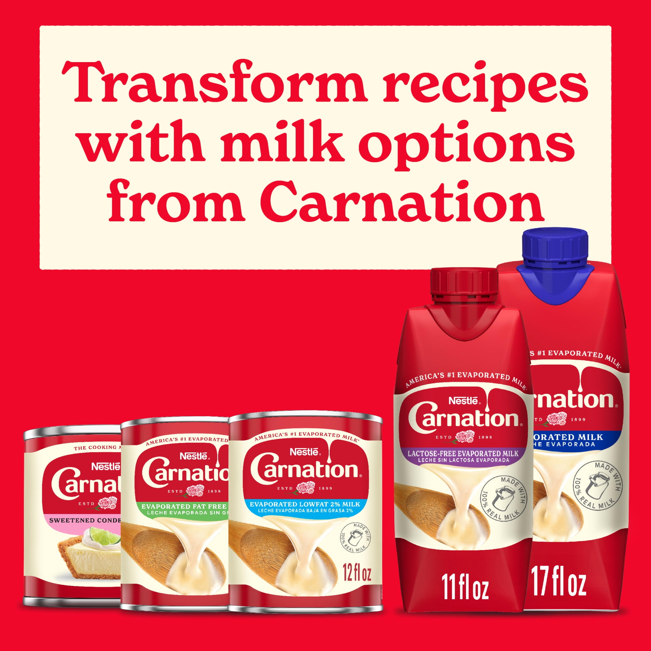 Nestlé Carnation Evaporated Milk Canned, Vitamin D Added, 4PK 12 fl oz