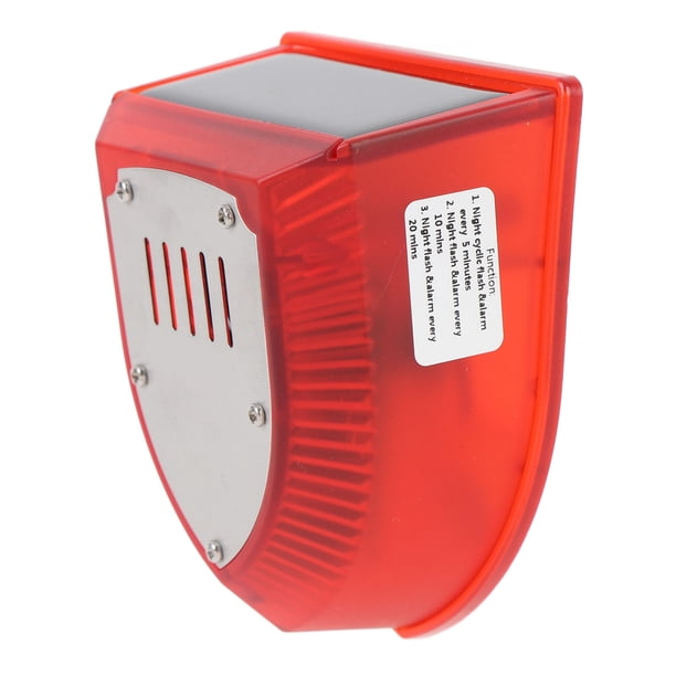 Alarma de Sonido y Luz Solar, Panel Solar de Alta Eficiencia temporizador Detector personalizable de Alma Solar A PrueBa Meteorológica Resistente Para Huertos