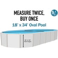thumbnail image 5 of SmartLine 18' x 34' Oval Solid Blue Overlap Swimming Pool Liner 48"/52" Height 20 Gauge, 5 of 5