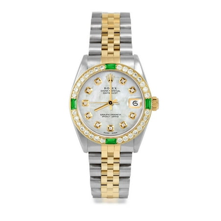 Pre-Owned Rolex 6827 Ladies 31mm Datejust Watch w/ White Mother...
