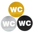 thumbnail image 5 of TEHAUX WC Sign Acrylic Coffee House Washroom Sign 3Pcs 4.7x4.7in, 5 of 8