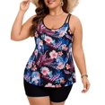 thumbnail image 4 of Traje de baño Arolina talla grande 20W para mujeres mayores de 50 años, 2 piezas, negro, 4 of 6