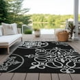 thumbnail image 6 of Addison Rugs Chantille Indoor/Outdoor Transitional Scrolls Black Washable Rectangle Rug, 9' x 12', 6 of 6