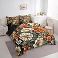 thumbnail image 3 of Homewish Female Men Women Vintage Rustic Floral Bedding Comforter Set 7-Piece,Chic Flowers Blossoms King Bedding Sets,Retro Exotic Luxury Style Ultra Soft Bed Sheets,Microfiber Bedroom Decor, 3 of 8