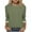 Green, variant on WRKEKC Long Sleeve Blouses for Women Casual Crew Neck Striped Patchwork 3/4 Sleeve T Shirt Loose Fit Fall and Winter Trendy Daily Wear Top